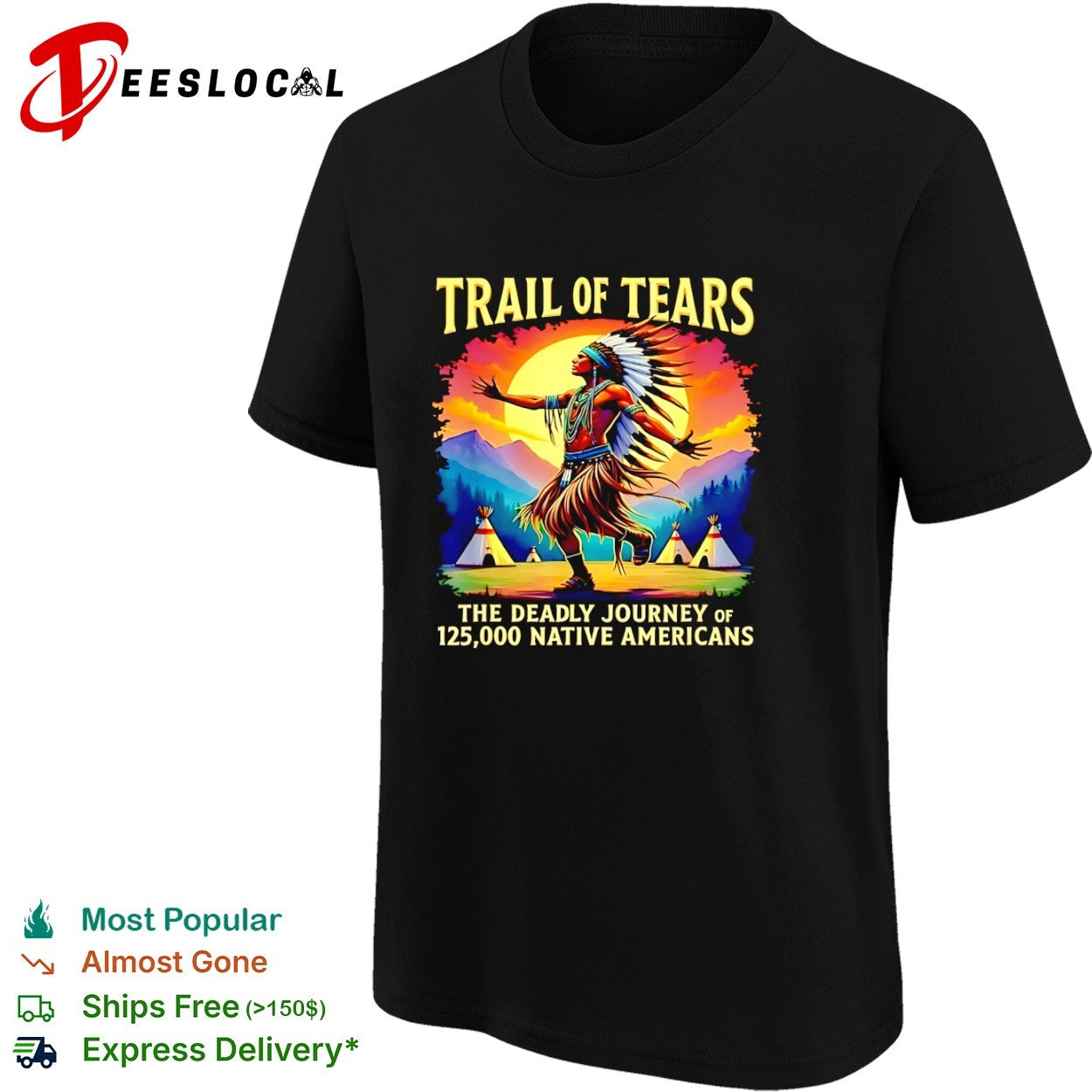 Native Americans Trail of Tears dancer the deadly journey of 125000 shirt