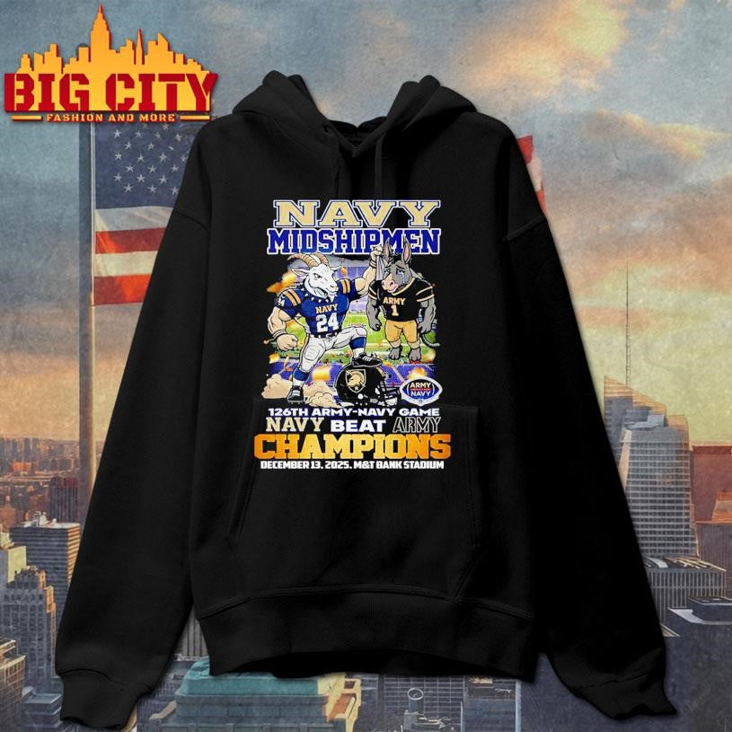 Navy Midshipmen 126th Army-Navy Game Champions Vintage Shirt