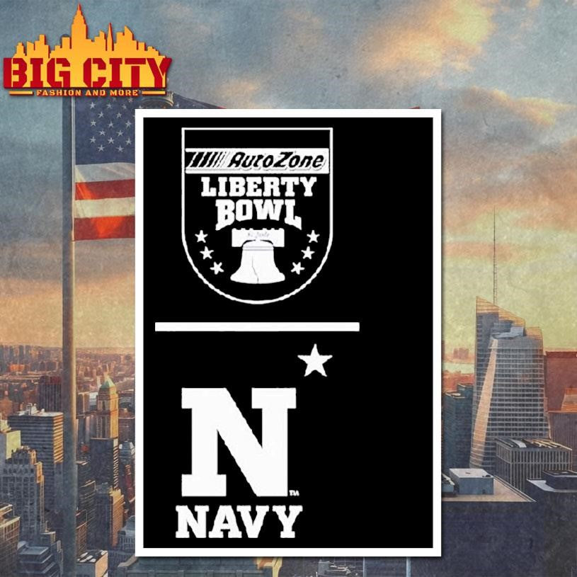 Navy Midshipmen Football Autozone Liberty Bowl Shirt