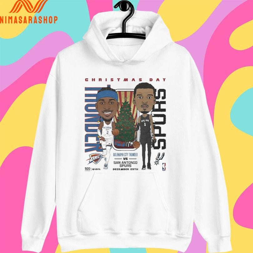 Nba Christmas Day Match Up Oklahoma City Thunder Vs San Antonio Spurs December 25th 2025 Shirts