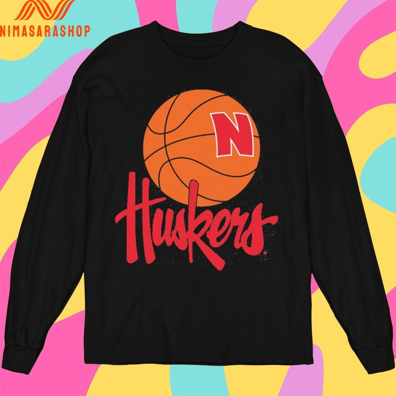 Nebraska Cornhuskers 1990s Basketball Logo Shirts