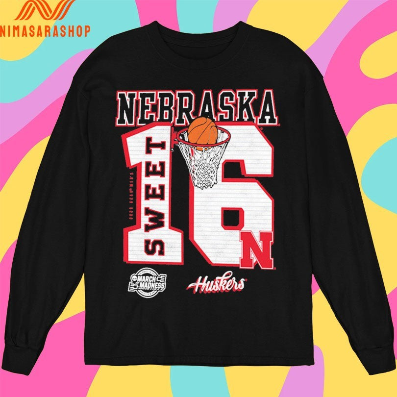Nebraska Cornhuskers 2026 NCAA March Madness Sweet 16 Shirts