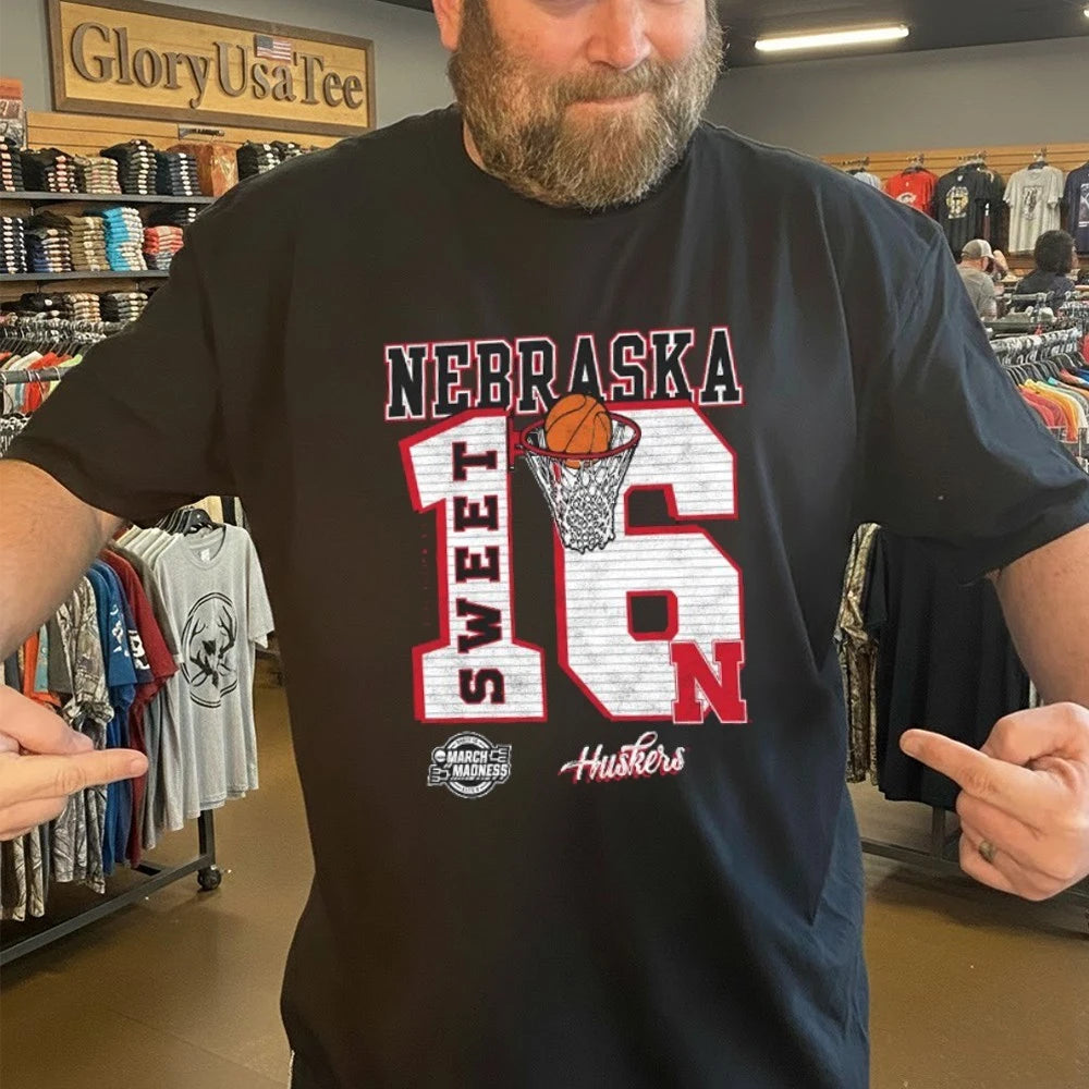 Nebraska Cornhuskers 2026 Sweet 16 March Madness NCAA Division I Men’s Basketball Shirt