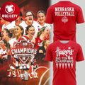 Nebraska Cornhuskers Back to Back to Back Champions 2025 Two Sided Shirt