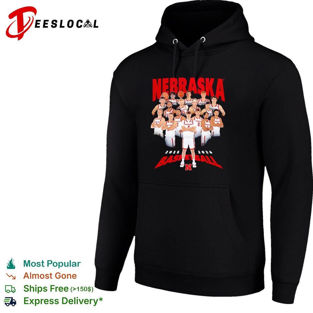 Nebraska Cornhuskers Basketball 2025 2026 Team shirt
