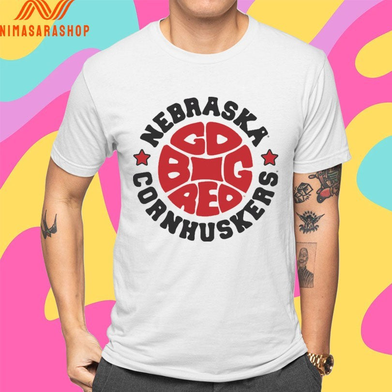 Nebraska Cornhuskers Big Red Basketball 1970s Logo Shirts