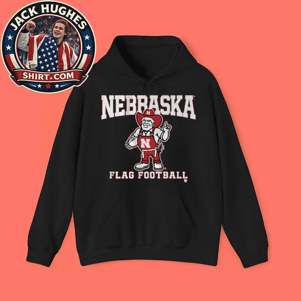 Nebraska Cornhuskers Flag Football Logo Shirt