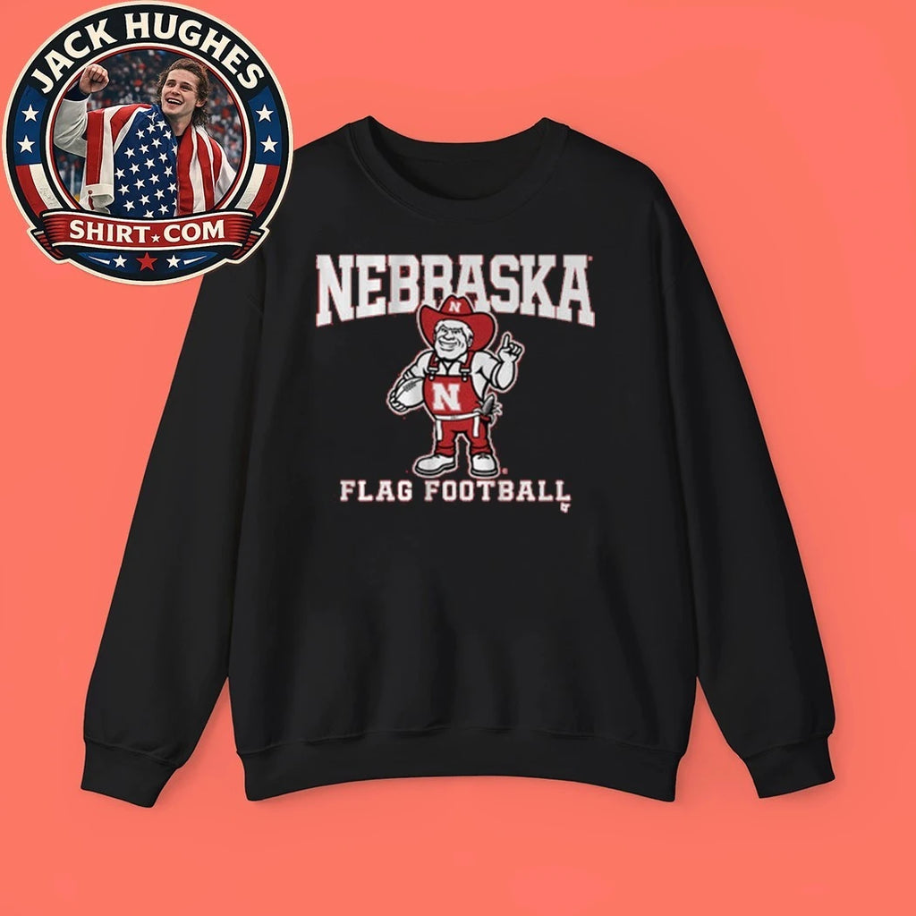 Nebraska Cornhuskers Flag Football Logo Shirt