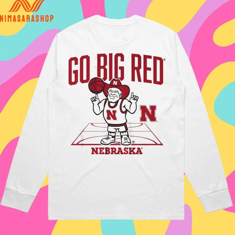 Nebraska Cornhuskers Men’s Basketball Go Big Red Herbie Mascot Shirts