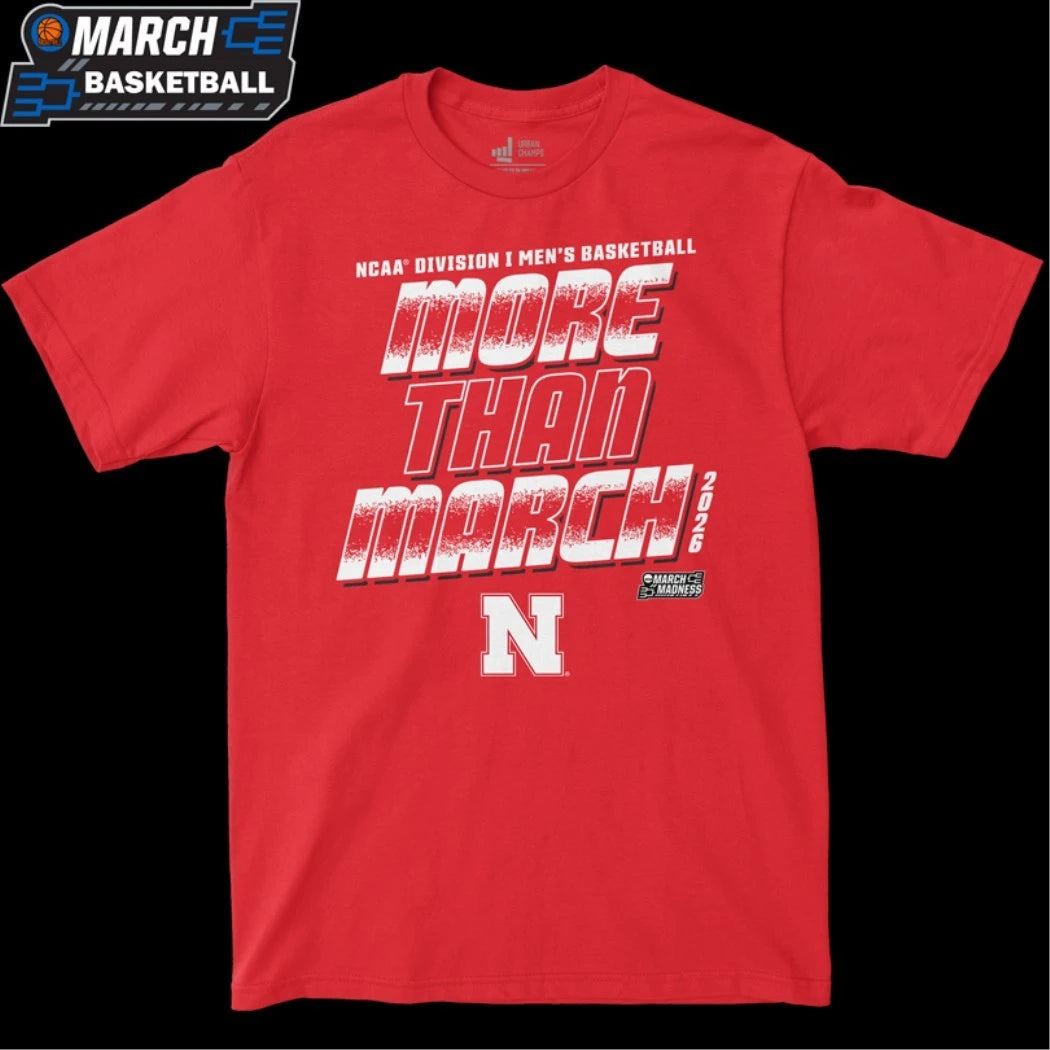 Nebraska Cornhuskers More Than March 2026 NCAA Men’s Basketball March Madness T-shirts