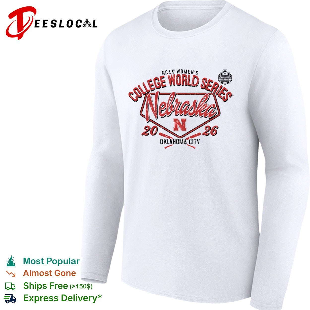 Nebraska Cornhuskers NCAA Women’s College World Series 2026 Oklahoma City shirt