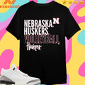 Nebraska Huskers Volleyball Huskers Text Logo Overlay Shirts
