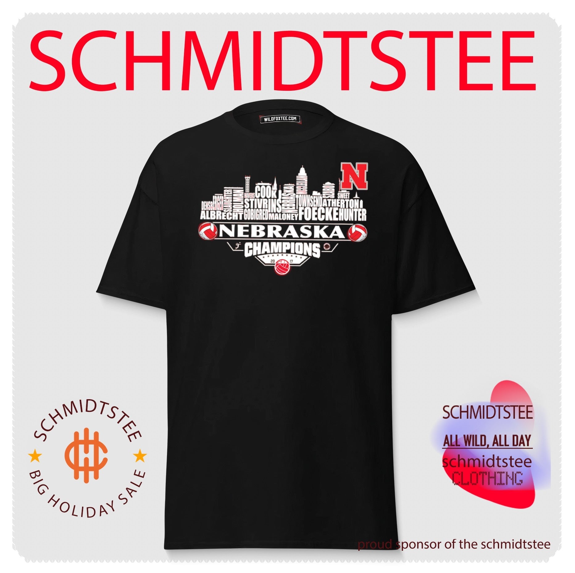 Nebraska Volleyball Champions Skyline Roster 2026 shirt