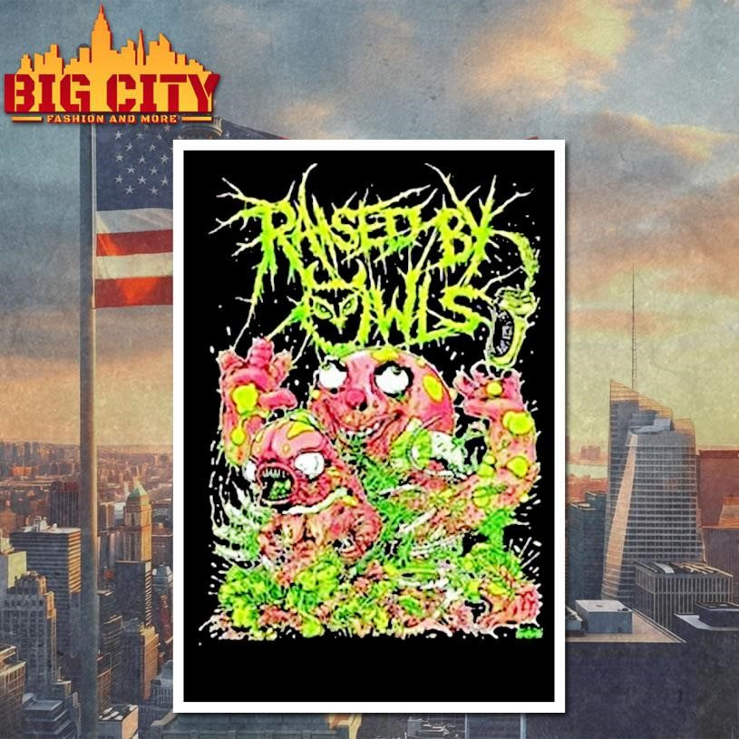Neon Gore Monster Brutal Horror Art Metal Band Style Circle Shirt