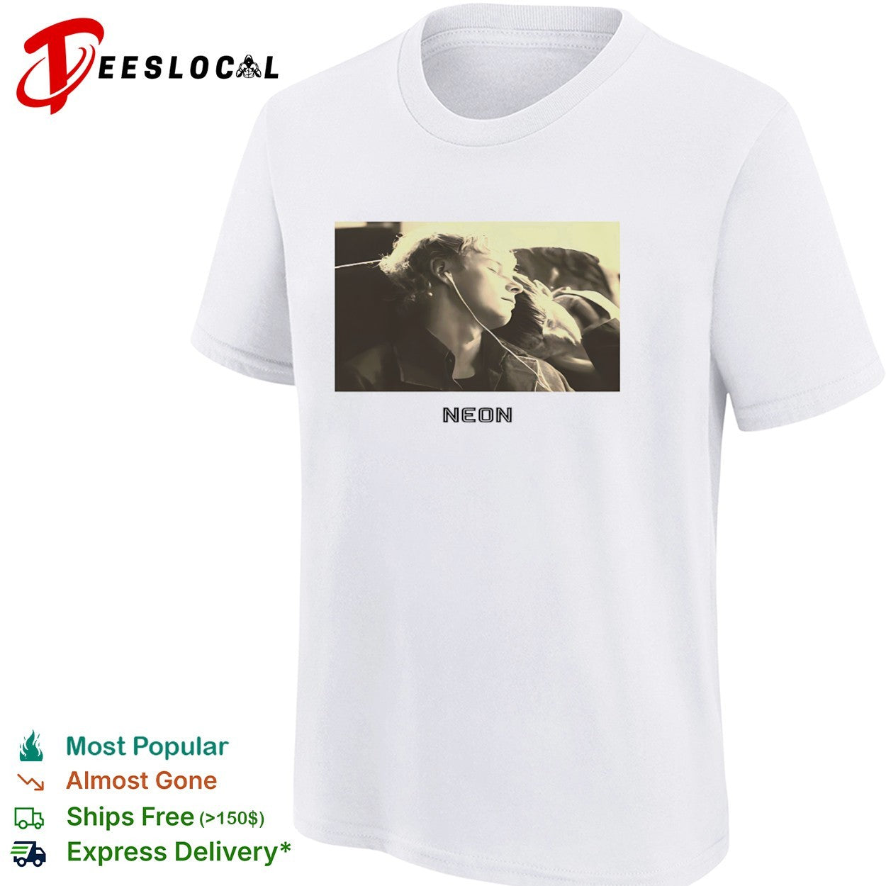 Neon boy music shirt