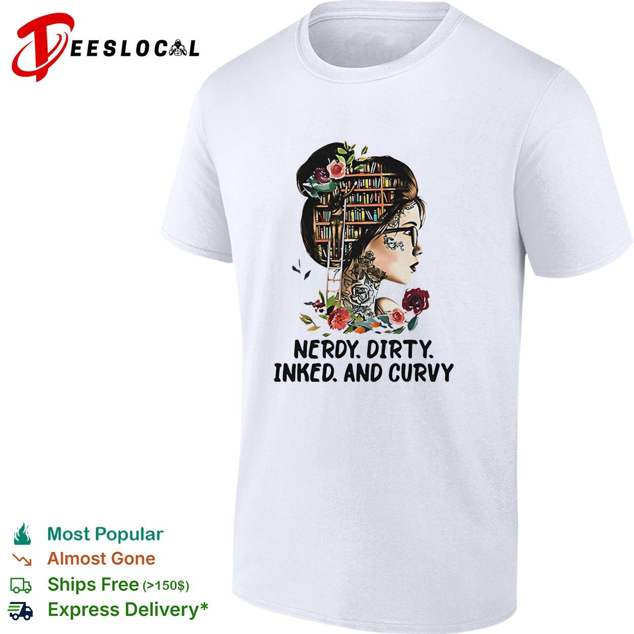 Nerdy dirty inked and curvy woman shirt