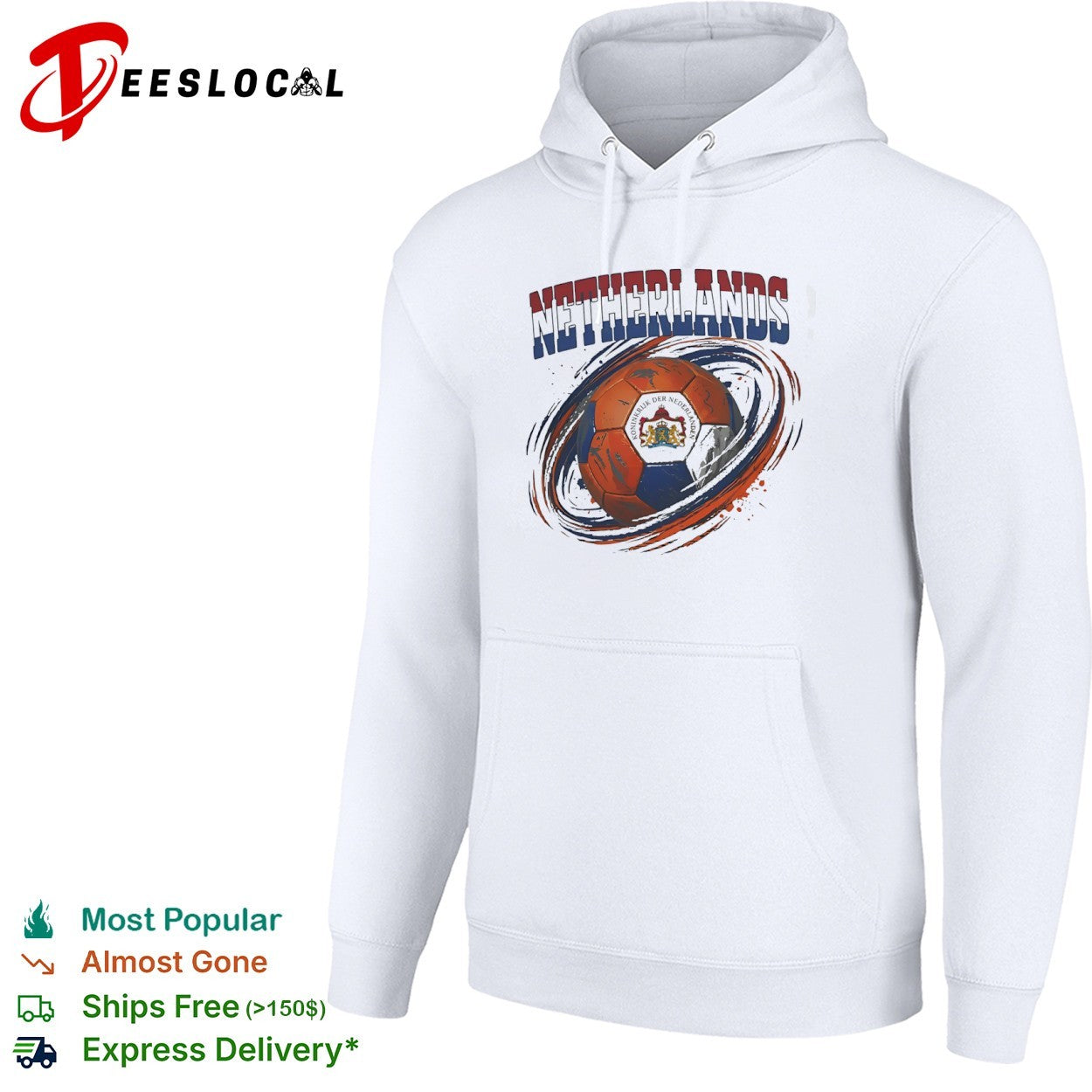 Netherlands flag soccer ball shirt