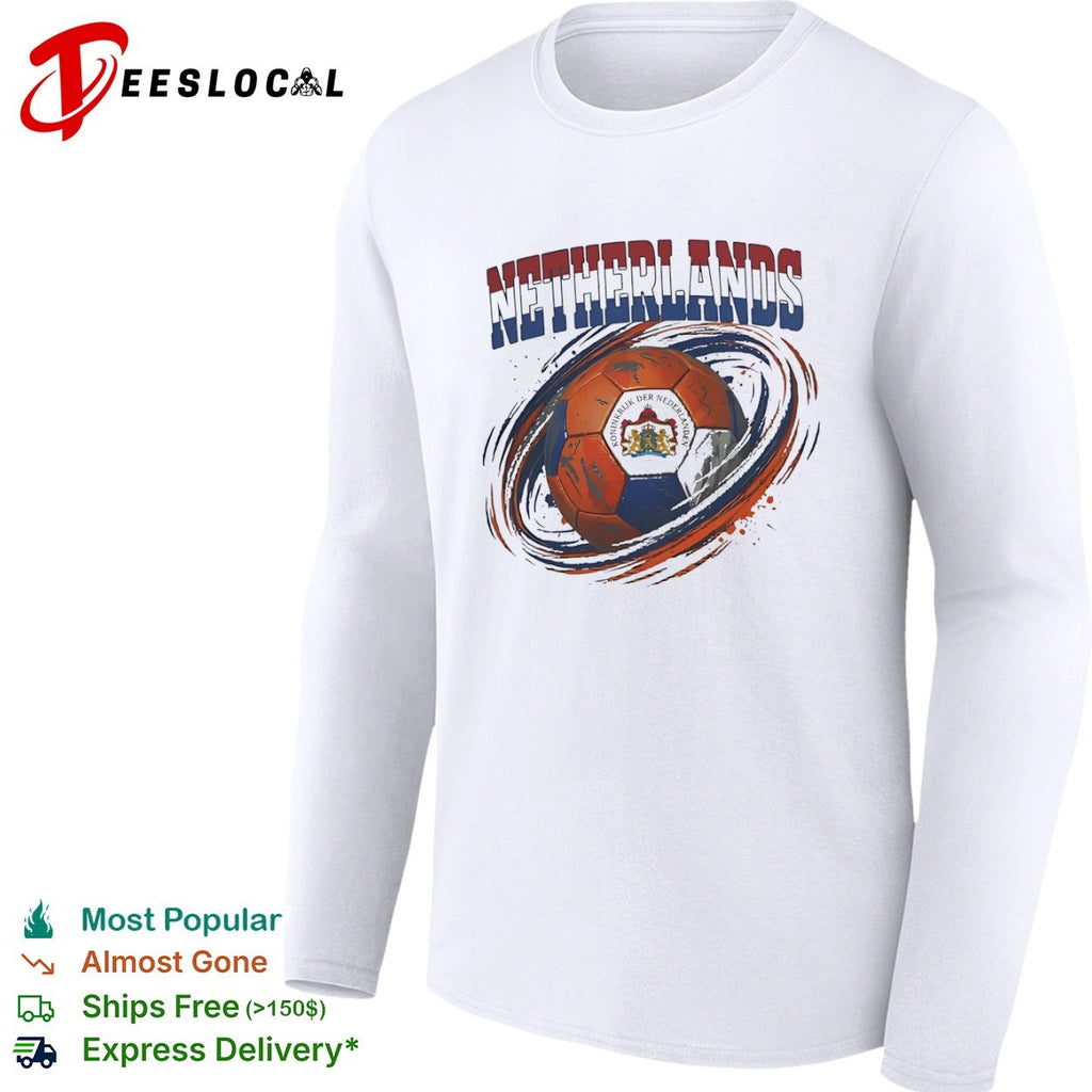 Netherlands flag soccer ball shirt