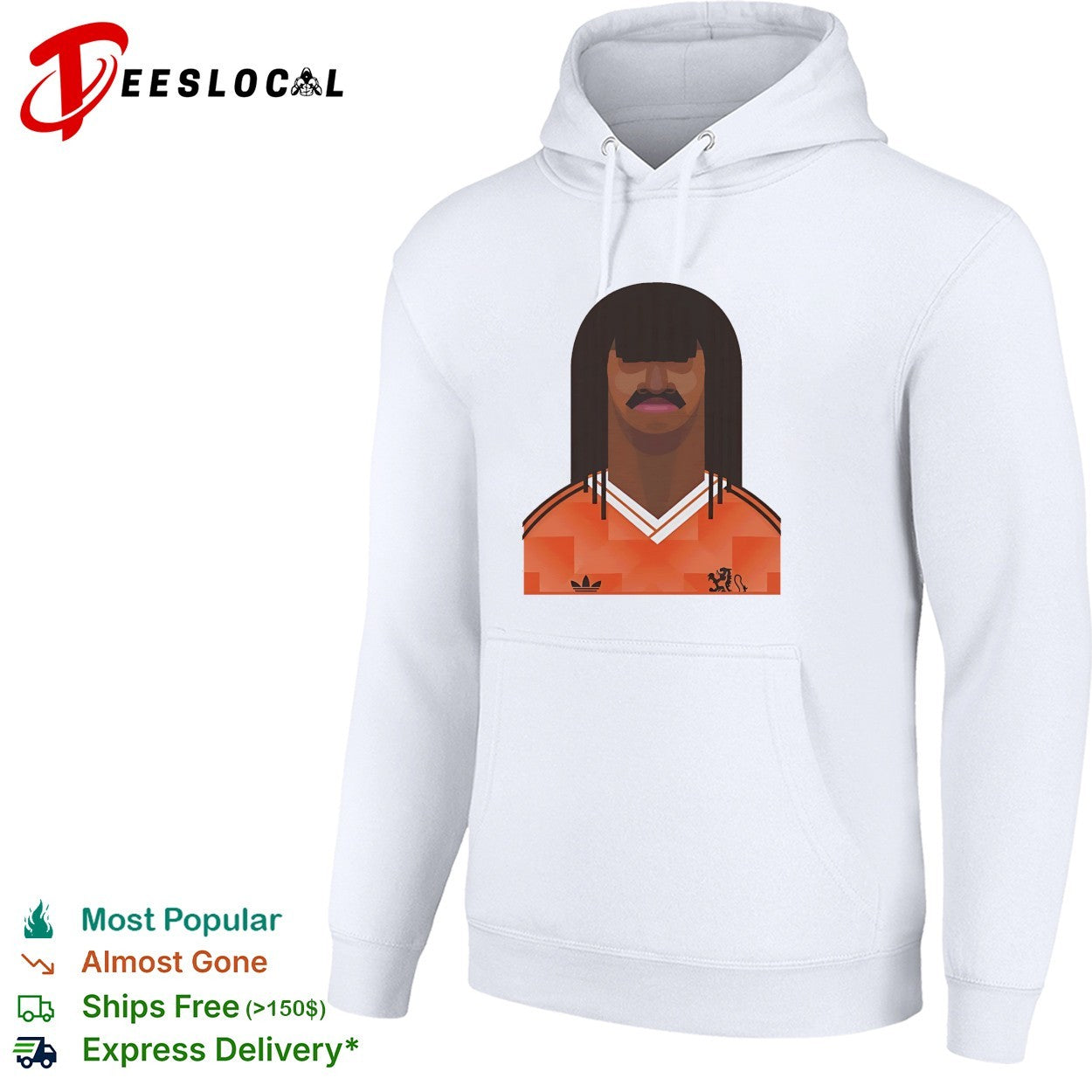Netherlands retro footballer portrait shirt