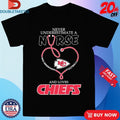 Never Underestimate A Nurse Who Understands Football And Loves Kansas City Chiefs Stethoscope Shirts