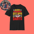 Never Underestimate An Old Man Who Plays Darts Father Day Shirt