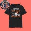 Never Underestimate An Old Man With A Chainsaw Funny Gift Father Day Gift Shirt