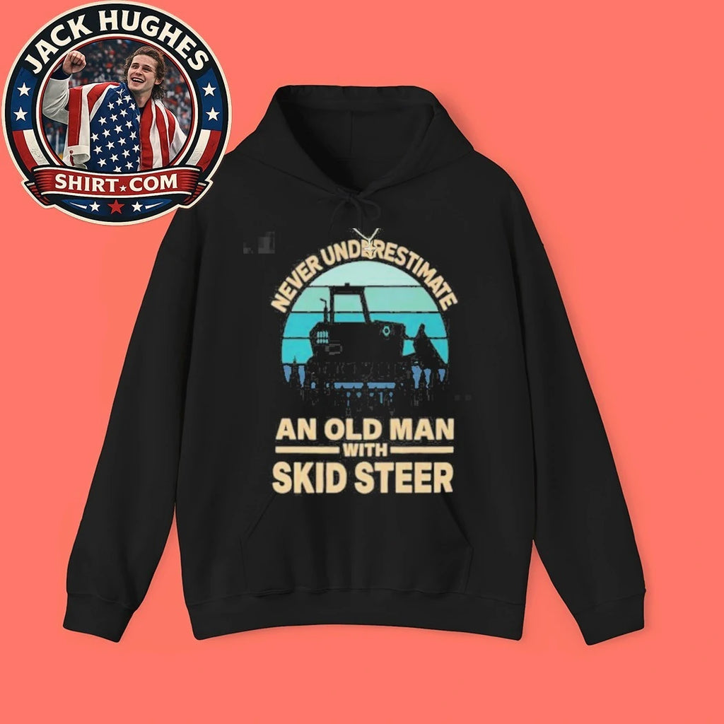 Never Underestimate An Old Man With A Skid Father Day Gift Shirt