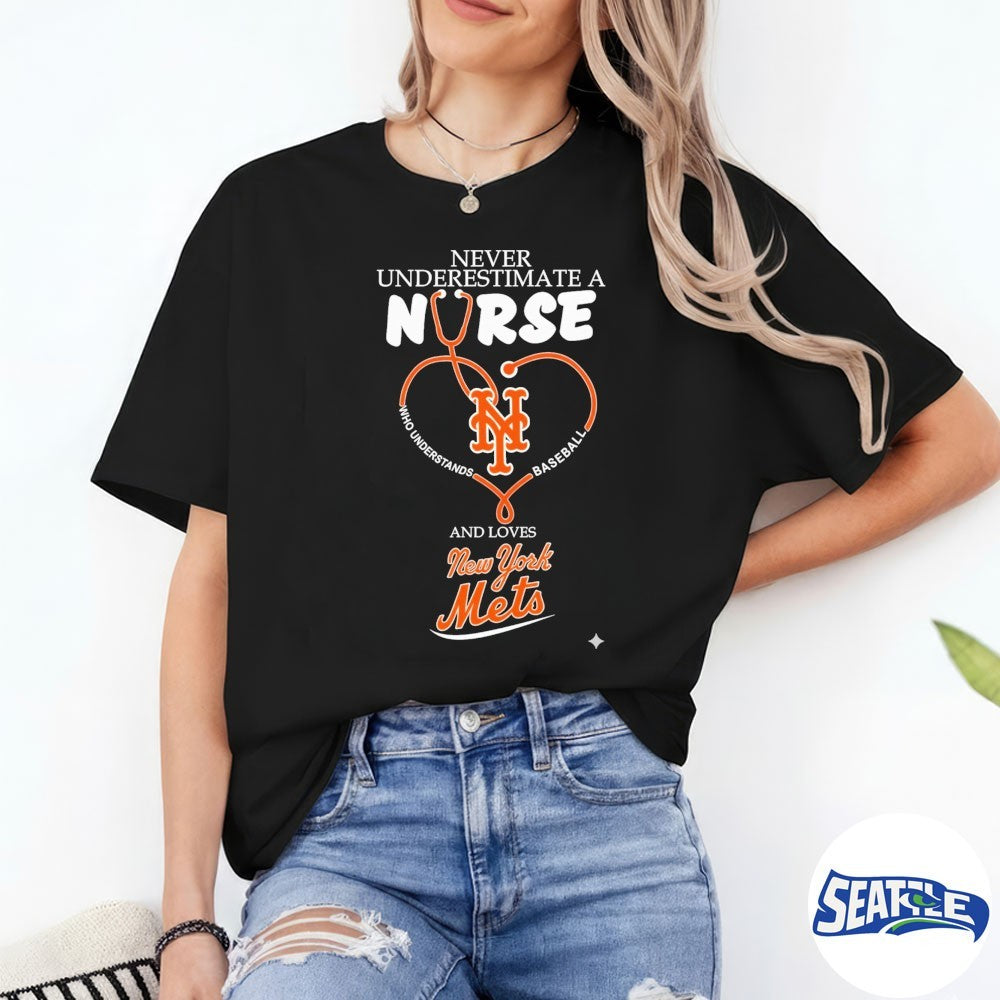 Never Underestimate Nurse New York Mets Honor The Loves 2026 MLB shirt