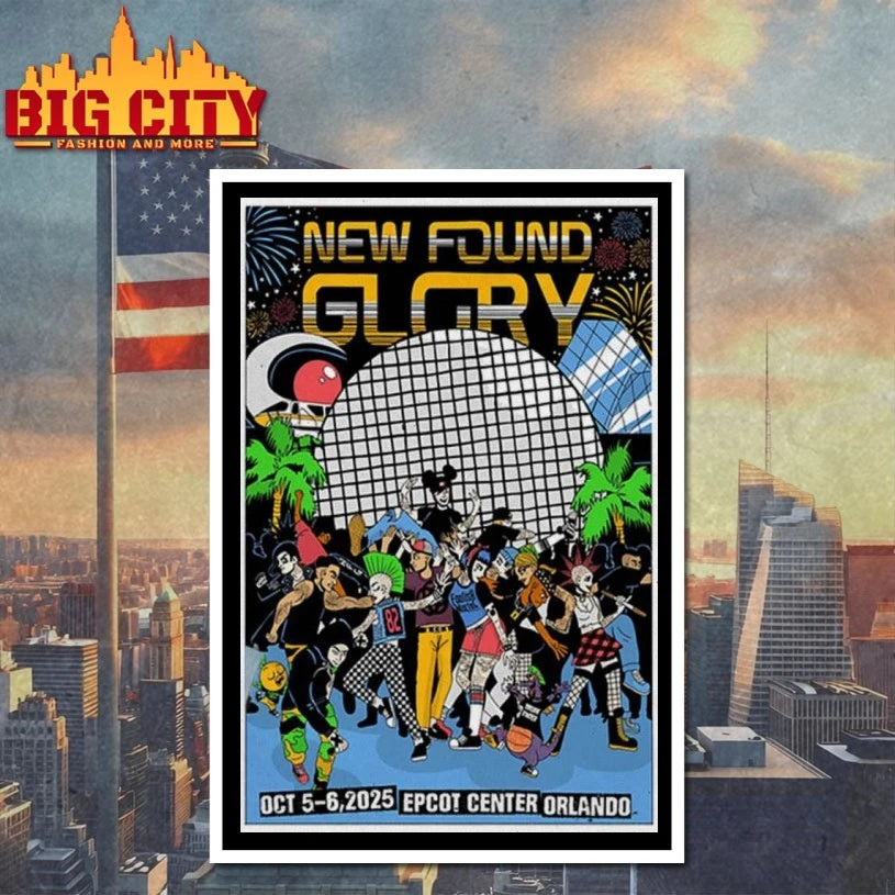 New Found Glory Oct 5-6, 202 EPCOT International Food and Wine Festival in Orlando, FL Poster shirt