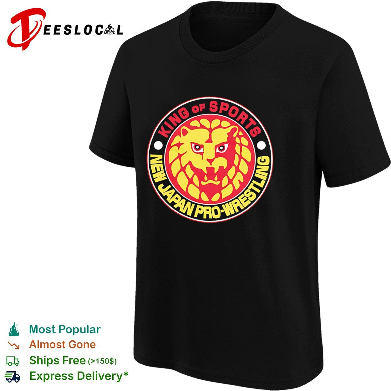 New Japan Pro Wrestling King of Sports Lion logo Shirt