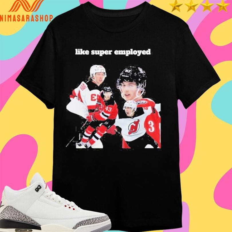 New Jersey Devils Luke Hughes Like Super Employed 2026 Shirts