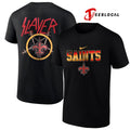 New Orleans Saints x Slayer logo shirt