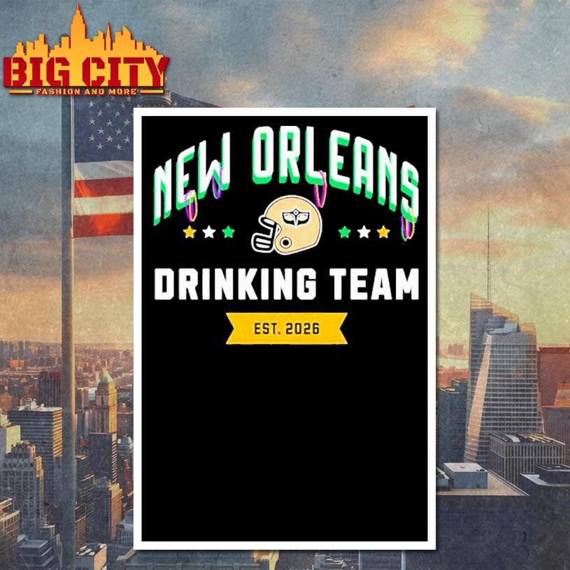 New Orleans football Drinking Team St. Patrick’s Day 2026 Shirt