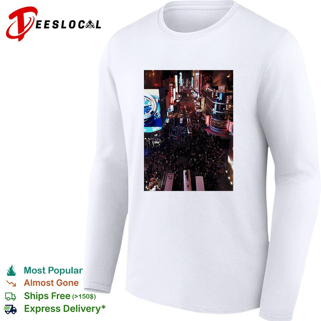 New York Champs Times square Celebration graphic shirt