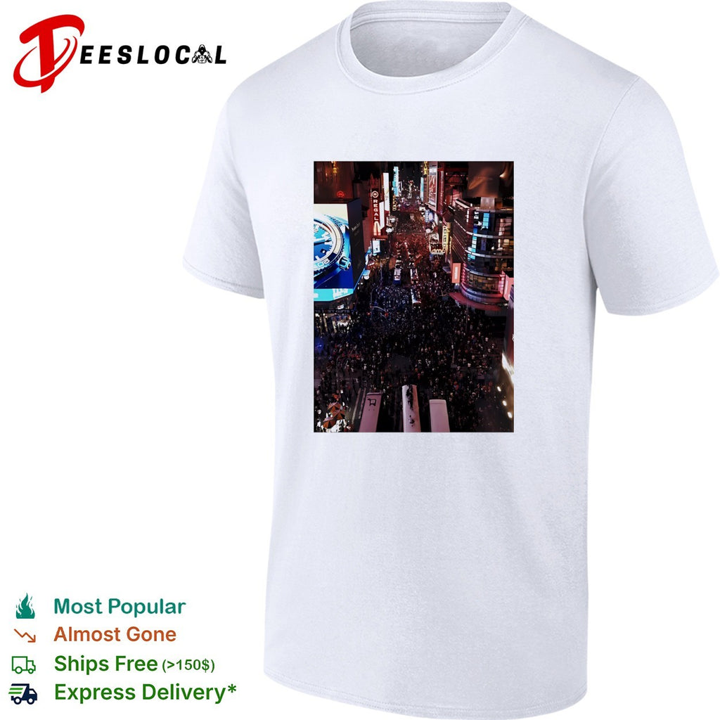 New York Champs Times square Celebration graphic shirt
