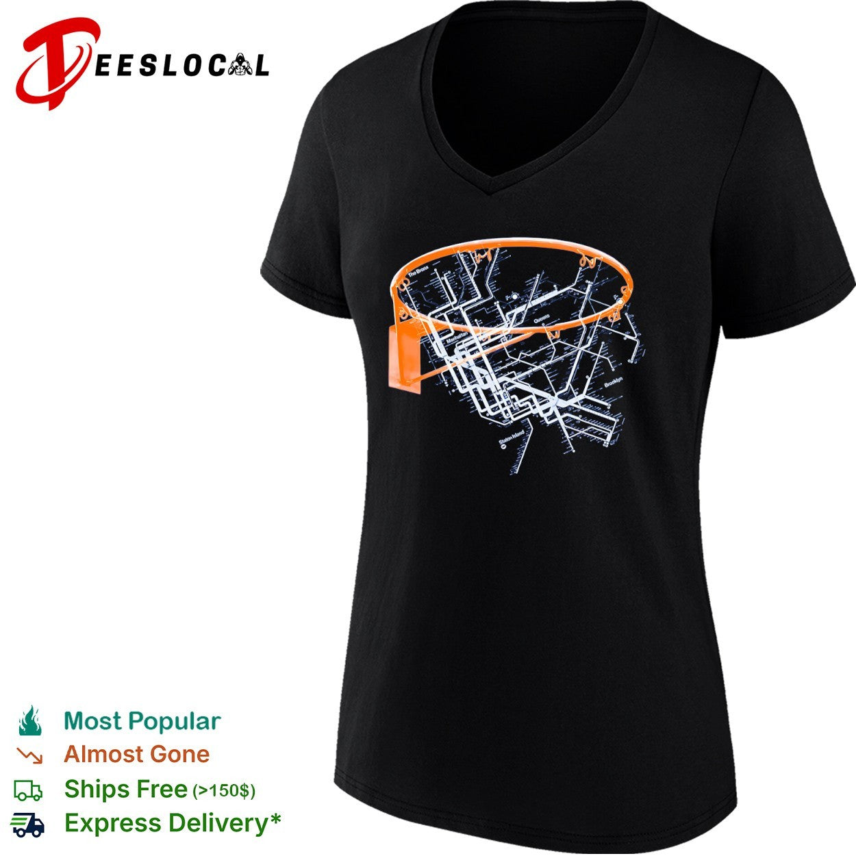 New York City Subway Map Basketball shirt