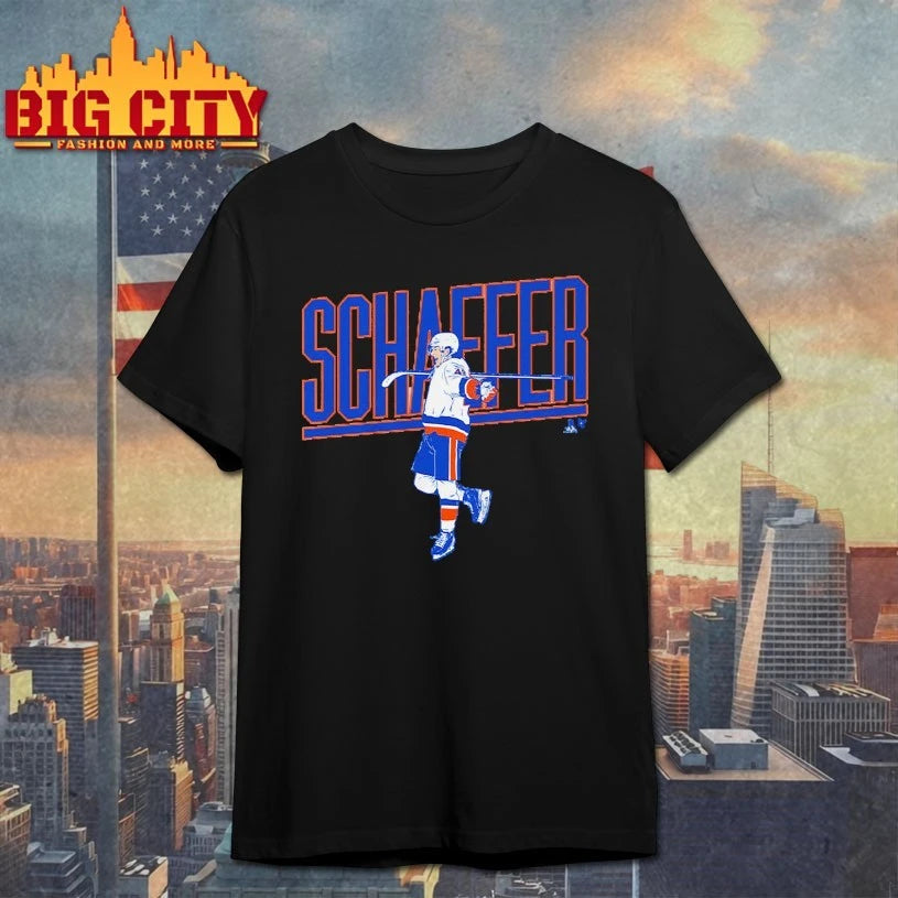New York Islanders Matthew Schaefer Name Pose shirt