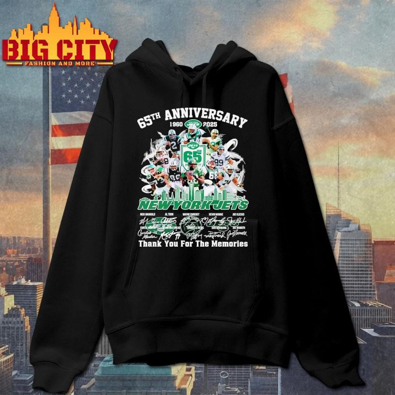 New York Jets 65th Anniversary 1960-2025 Take Flight Thank You Shirt