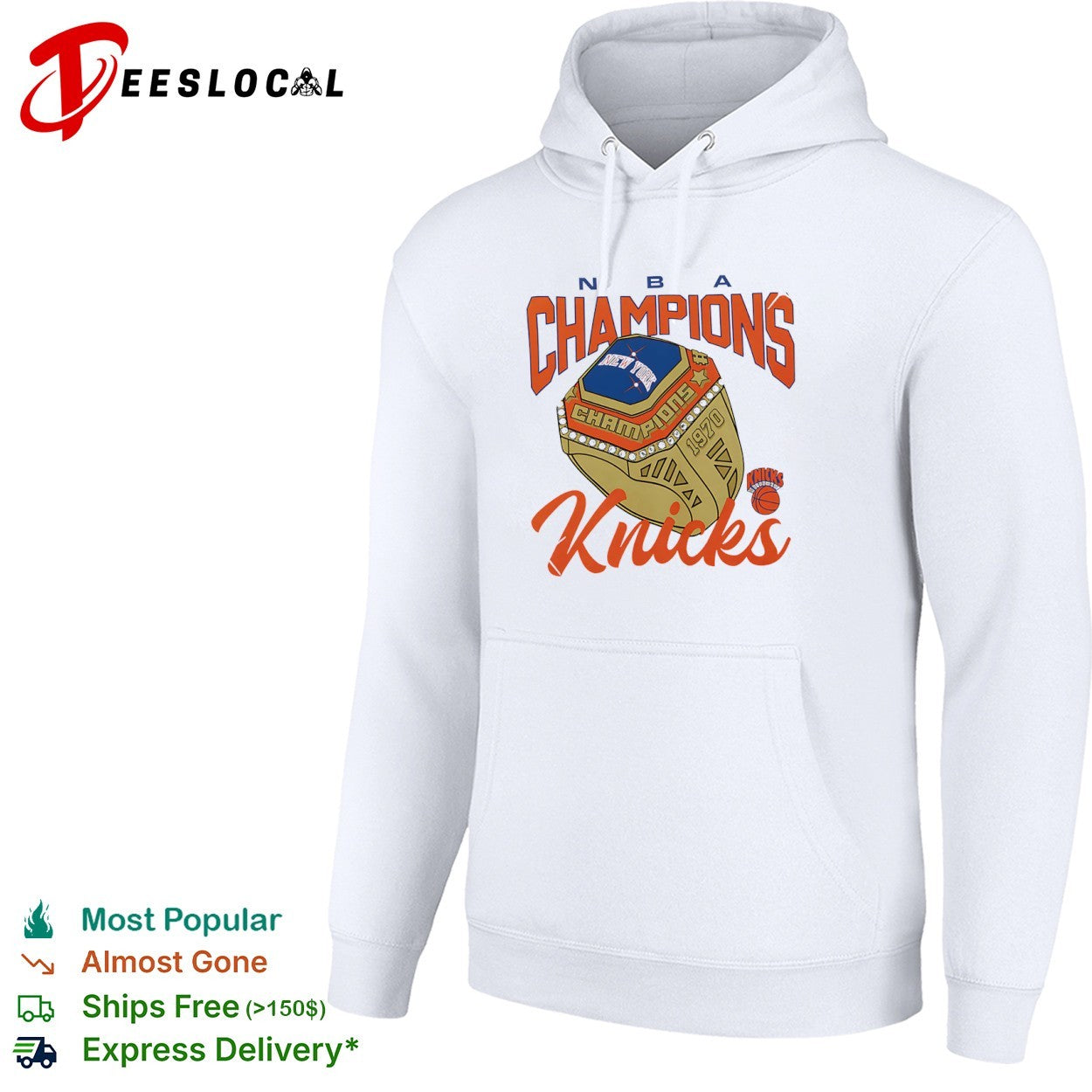 New York Knicks 1970 NBA Champions Ring Logo Print Basketball League Team shirt