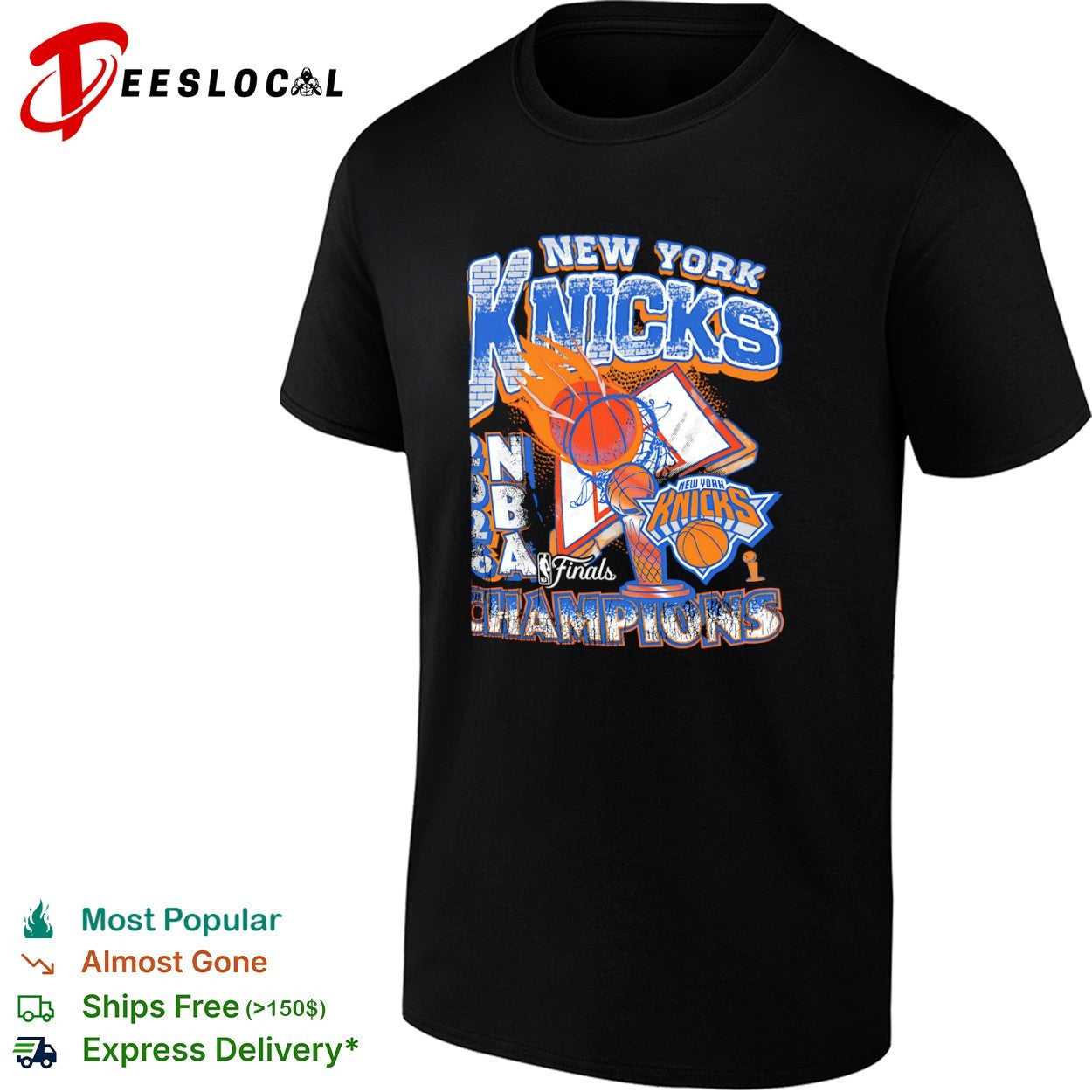 New York Knicks 2024 NBA Finals Champions basketball trophy shirt