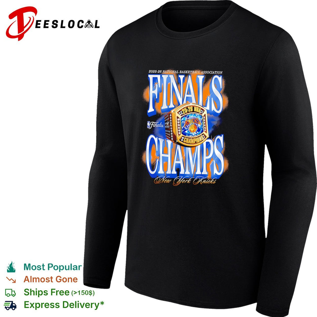 New York Knicks 2025-26 Finals Champs championship ring close-up art shirt