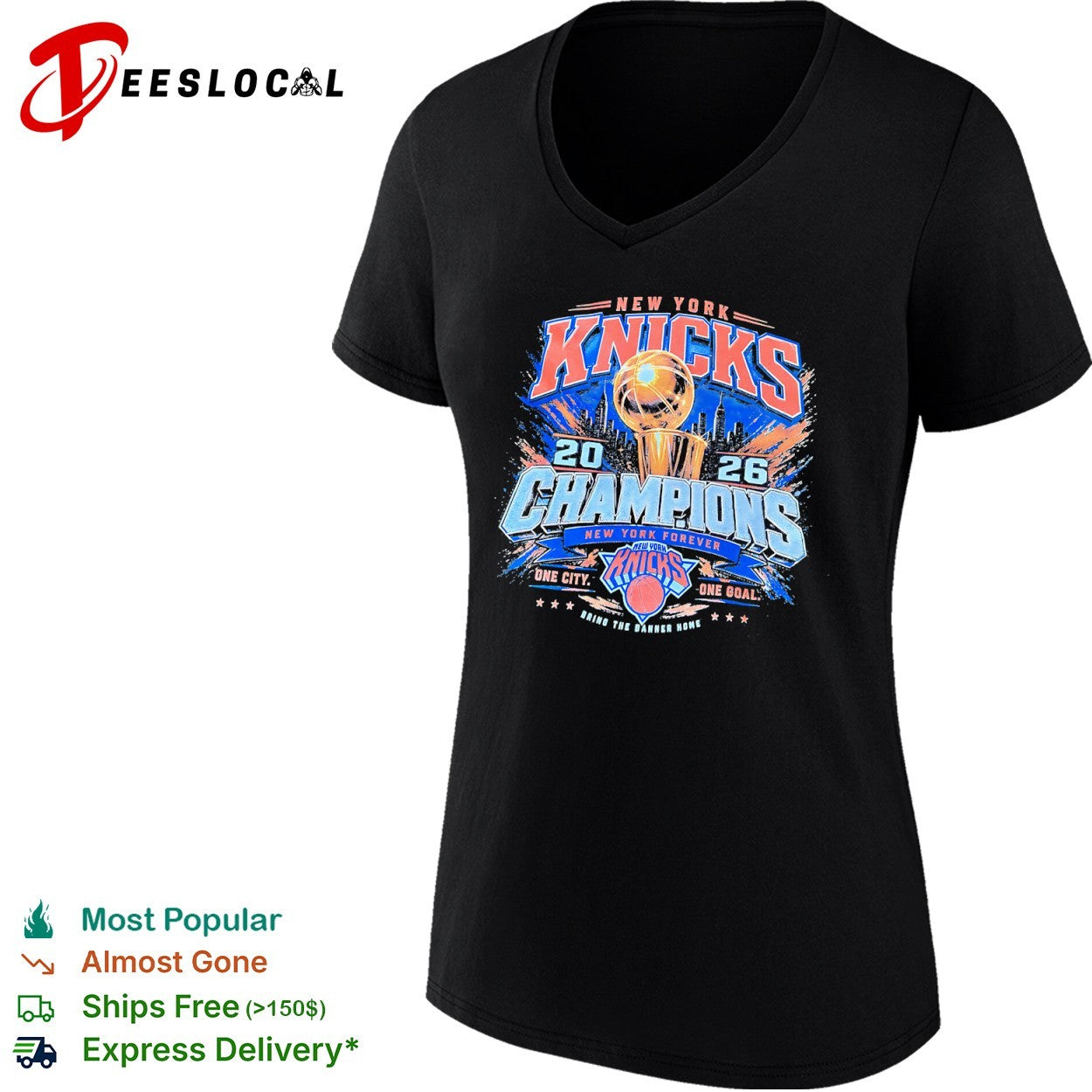 New York Knicks 2026 Champions One City One Goal Bring The Banner Home shirt