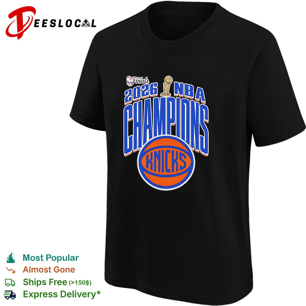 New York Knicks 2026 NBA Finals Champions Basketball Trophy Logo shirt