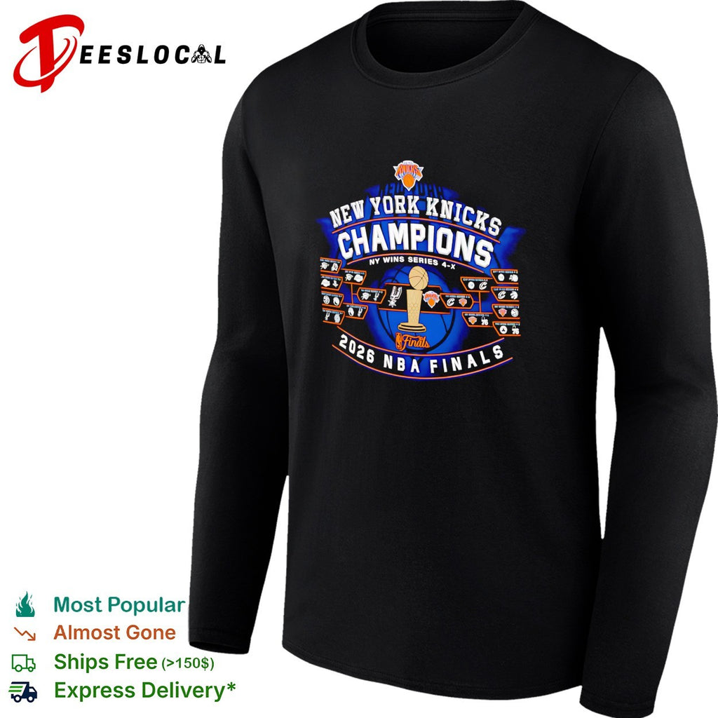 New York Knicks 2026 NBA Finals Champions playoff bracket NY wins series 4-X shirt