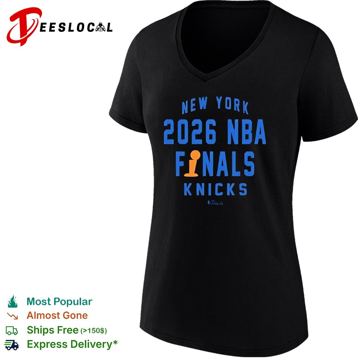 New York Knicks 2026 NBA Finals trophy graphic shirt