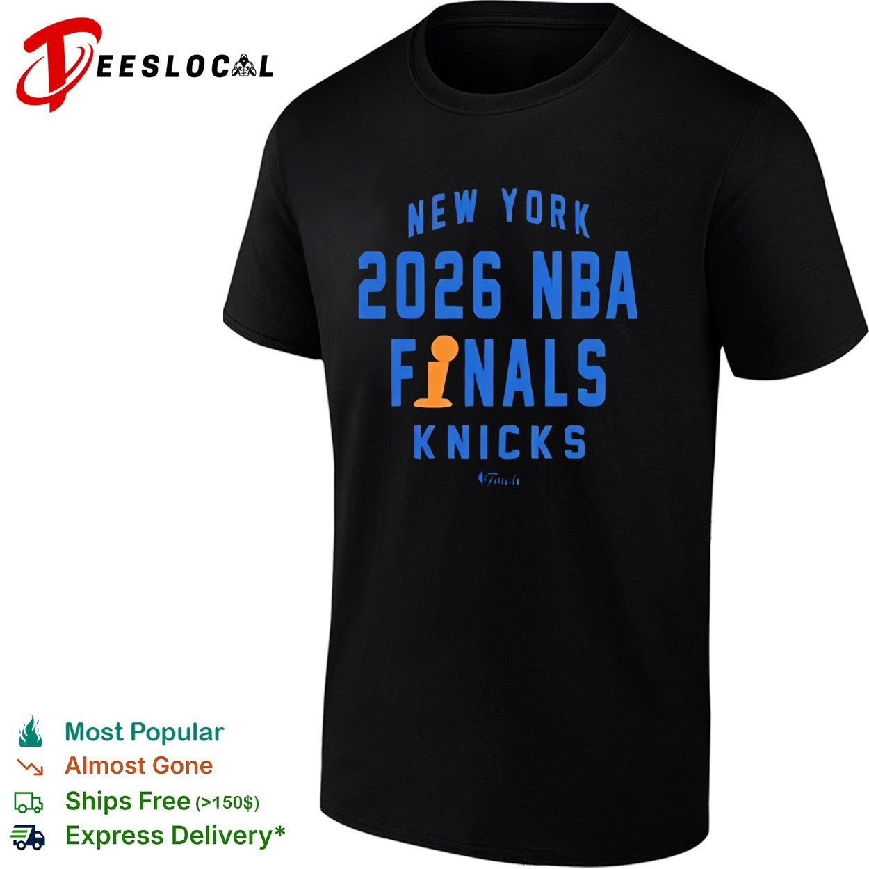 New York Knicks 2026 NBA Finals trophy graphic shirt