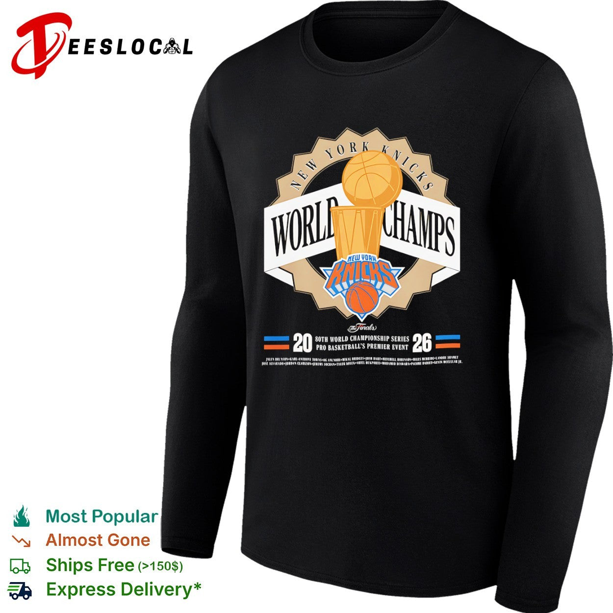 New York Knicks 2026 World Champs Finals shirt