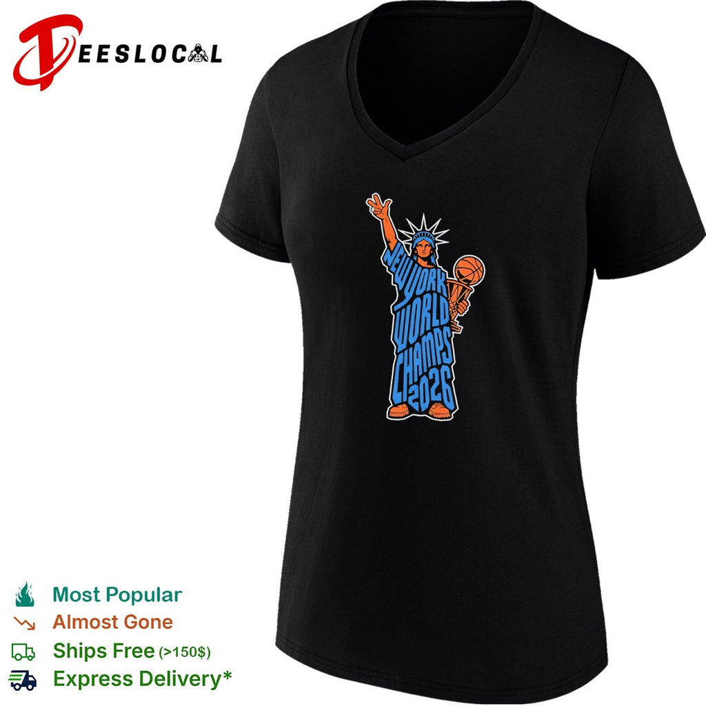 New York Knicks 2026 World Champs Statue of Liberty Basketball Championship shirt