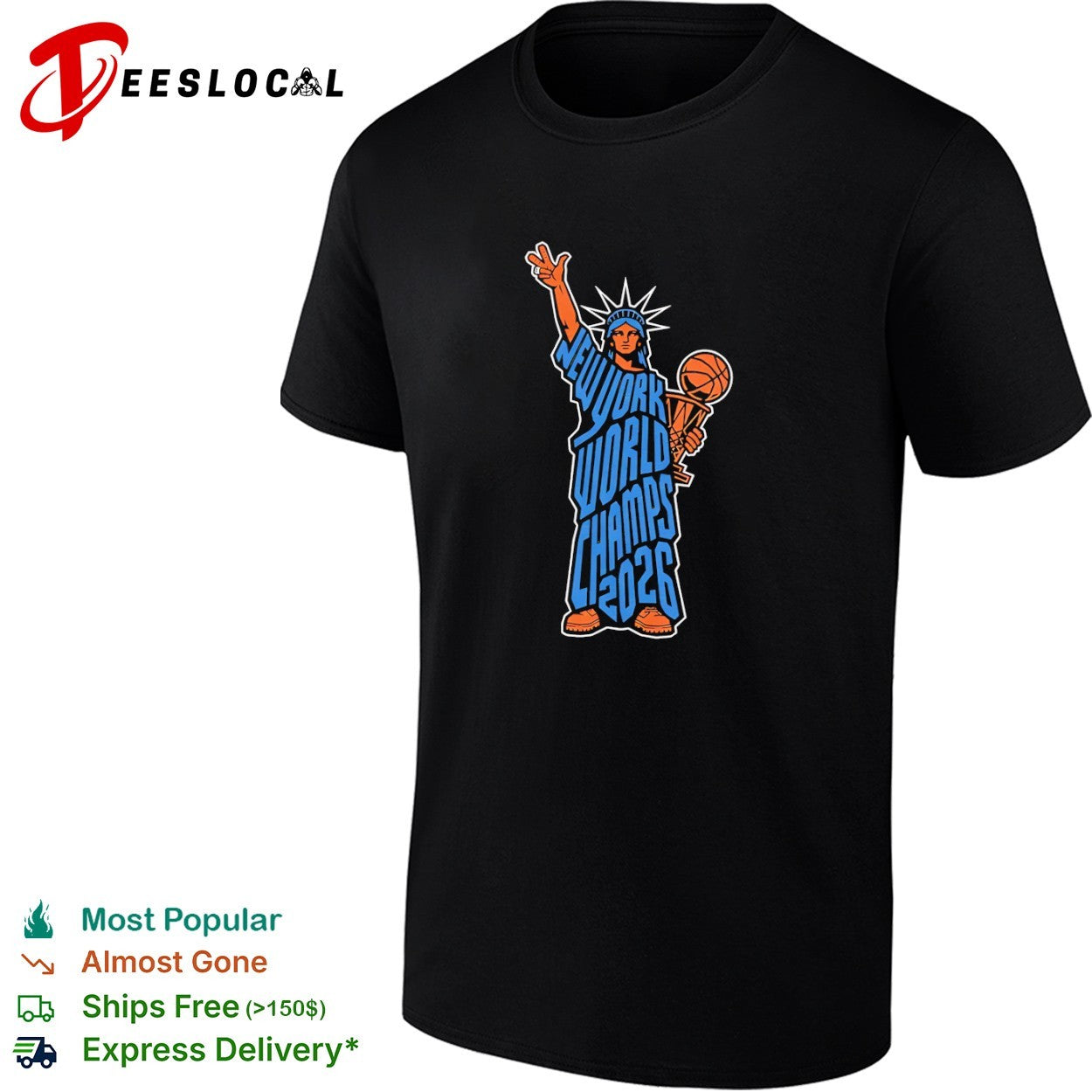 New York Knicks 2026 World Champs Statue of Liberty Basketball Championship shirt