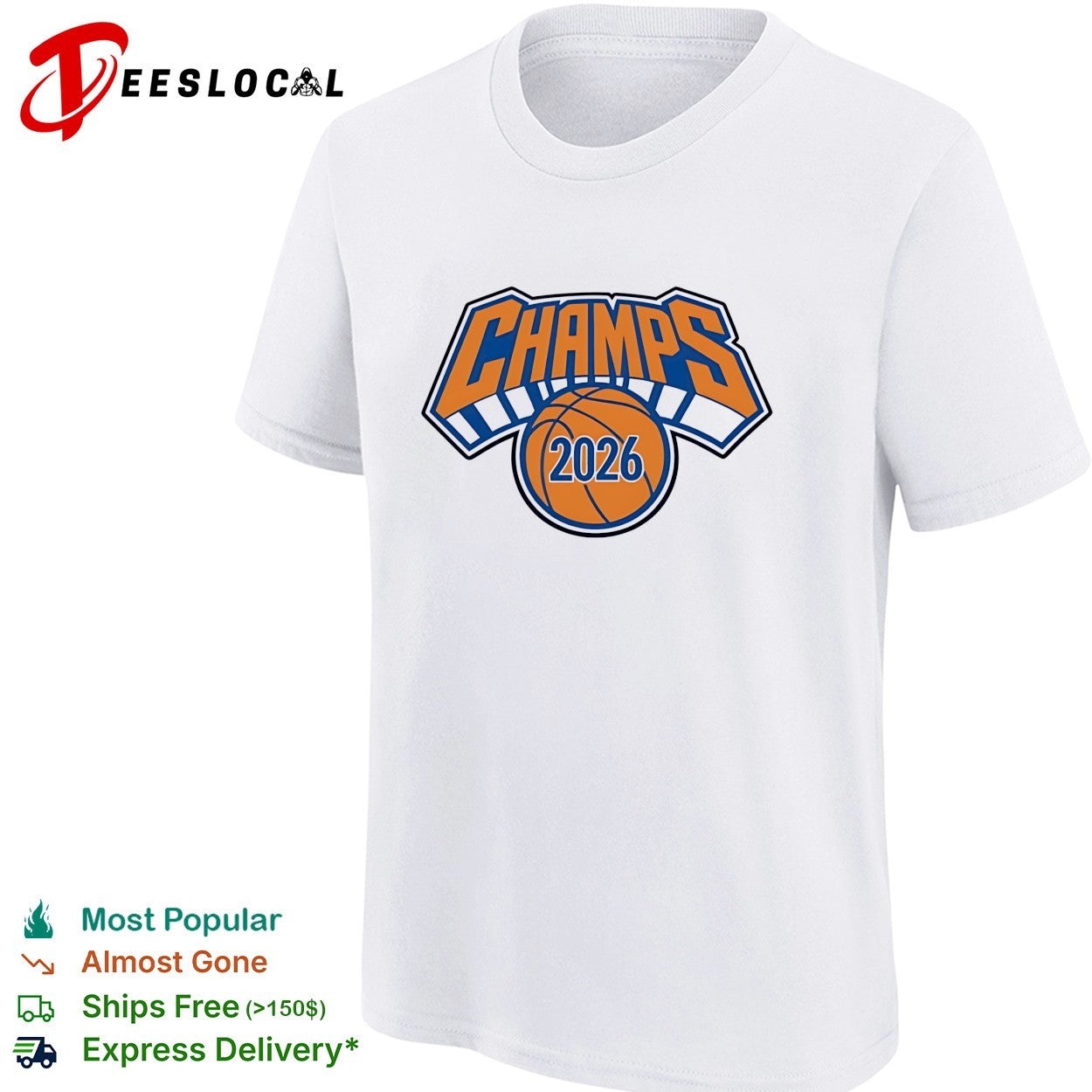 New York Knicks Champs 2026 basketball bold arch logo art shirt